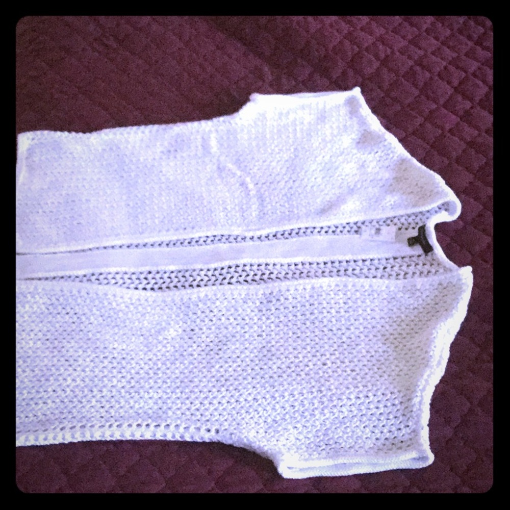 Ann Taylor 100% Cotton sweater, White NWT